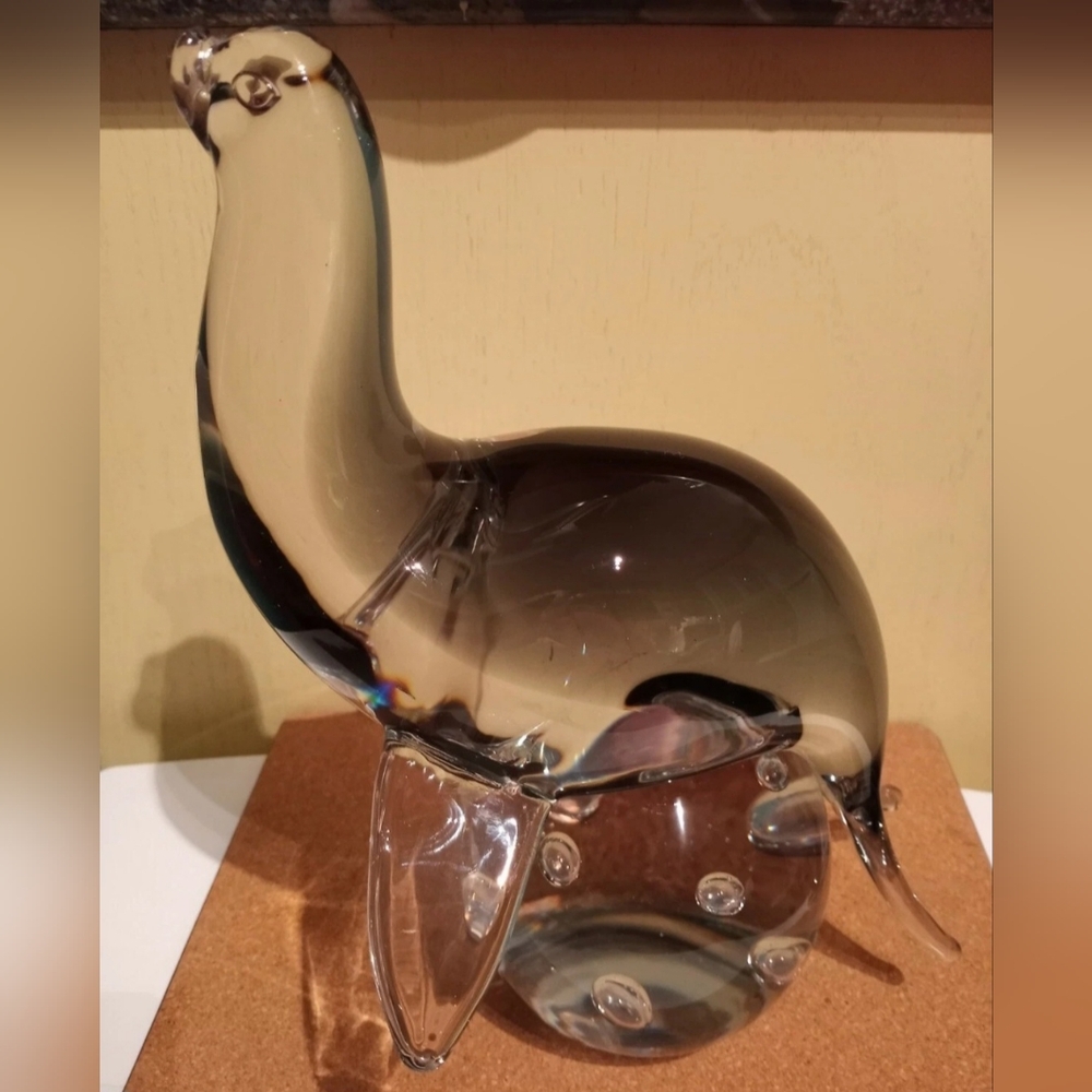 Murano Glass Seal on Ball Artist Franco Bottaro signed